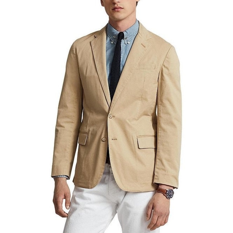 Polo Ralph Lauren Men's Stretch Chino Sport Coat XL Khaki Monument Tan
