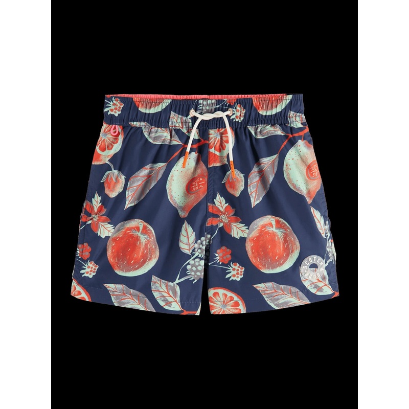Scotch & Soda Printed Swim Shorts Trunks Size XL Navy Blue