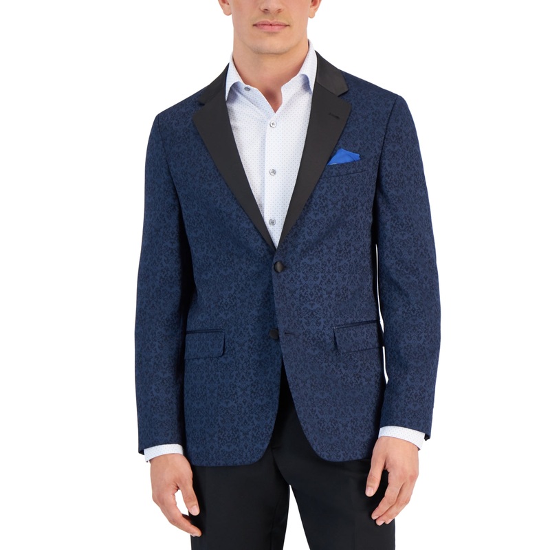 Vince Camuto Men's Slim Fit Sport Coat Blazer Navy Blue 38R