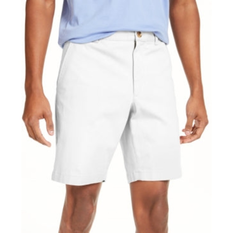 Club Room Men's Regular Fit 7" 4 Way Stretch Shorts Bright White 34