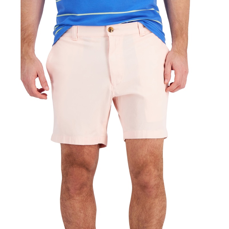 Club Room Men's Regular Fit 7" 4 Way Stretch Shorts Pink 38