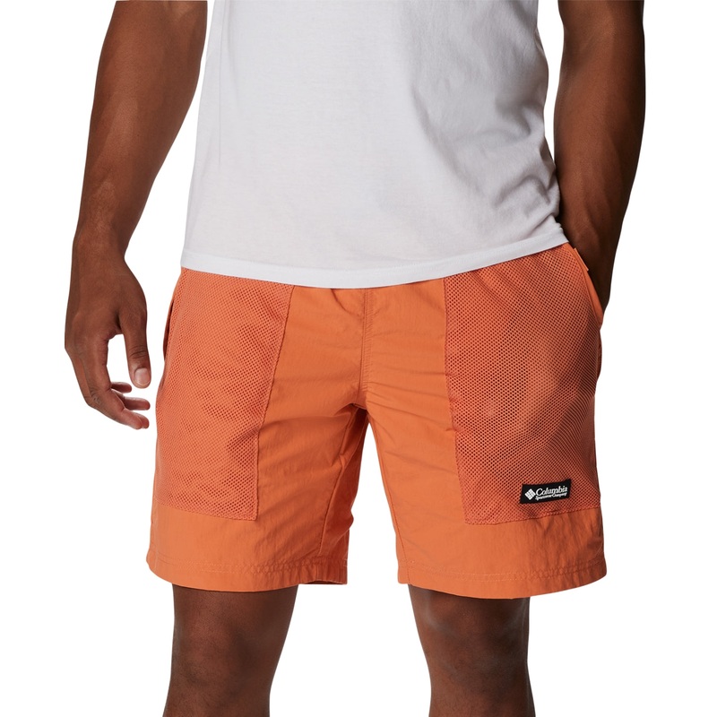 Columbia Adult Mens Deschutes Valley Reversible Shorts Orange Medium