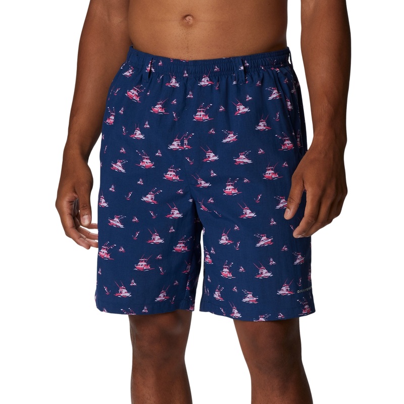 Columbia Sportswear Men's Super Backcast Shorts 6 in Carbon Deep Sea Blue XXL