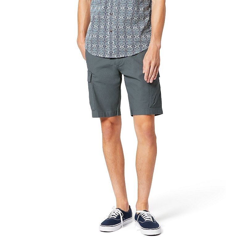 Dockers  Mens Big and Tall Smart 360 Tech Cargo 9" Shorts Grey 46