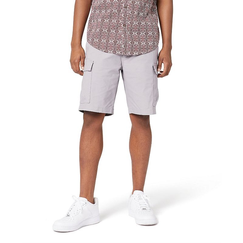 Dockers Mens Big Tall Smart 360 Tech Cargo 9 Shorts  Grey 46