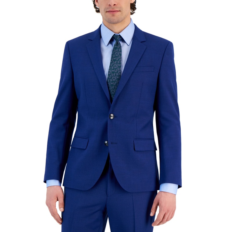 HUGO BOSS Men's Slim-Fit Superflex Stretch Suit Jacket 40S Blue
