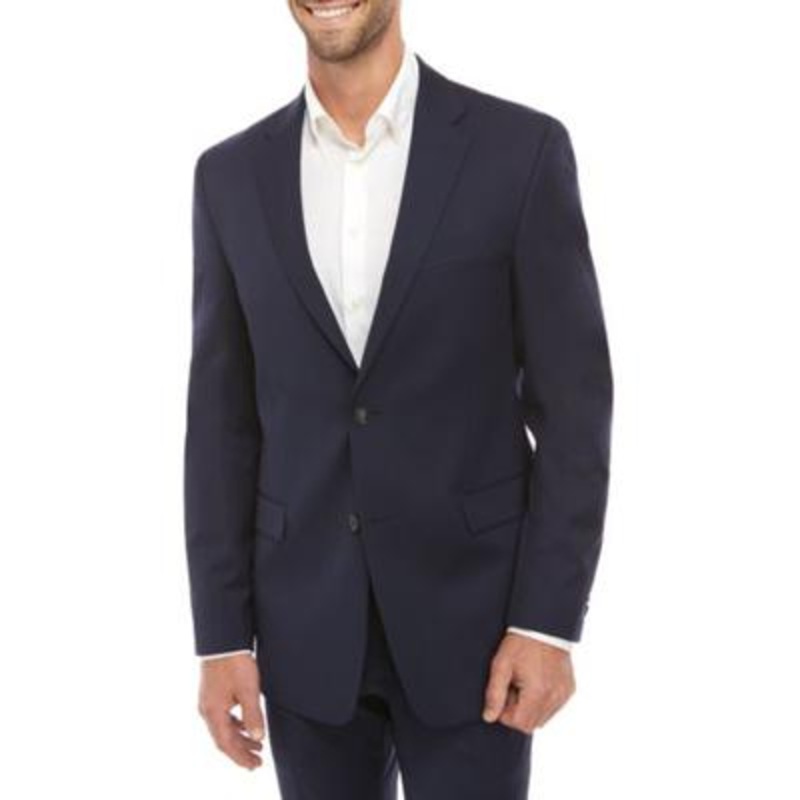 Tommy Hilfiger Men's Regular Fit Essential Twill Blazer Sport Coat Navy Twill 42R