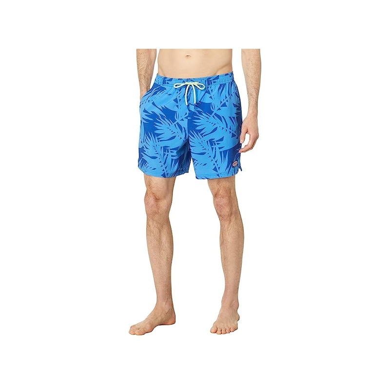 Vineyard Vines Mens Printed Chappy Trunks Breezy Palm Maritime Blue Large