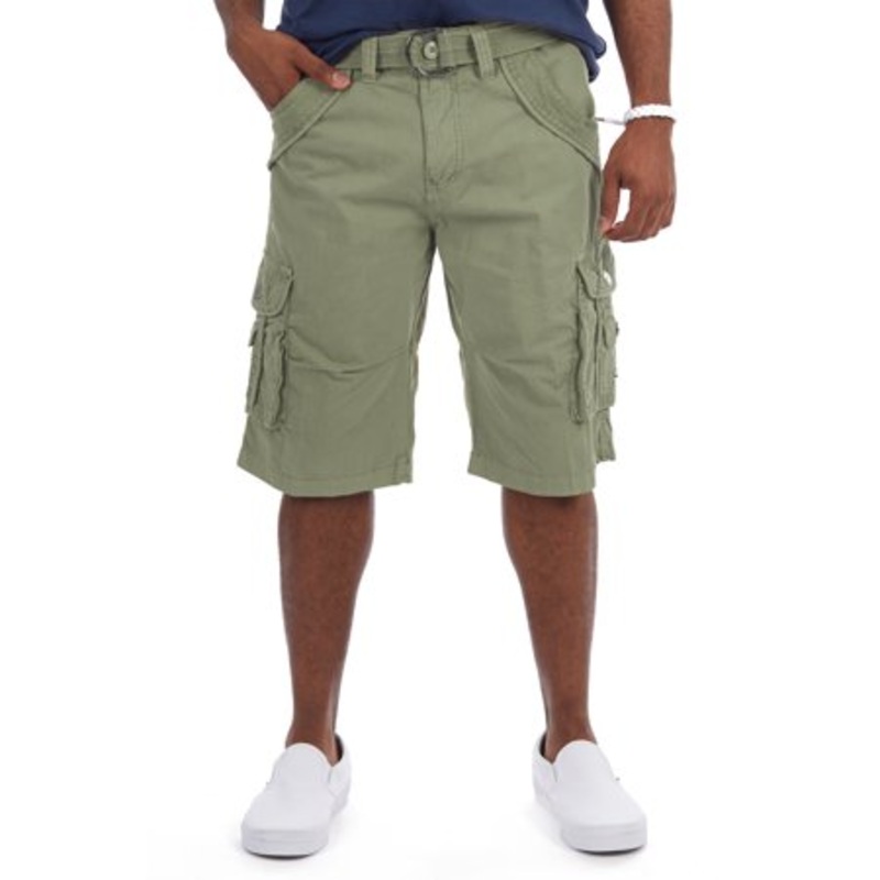 X Ray Mens Camo Cargo Knee Length 12 5 Shorts Twill Taped Sage Green 38
