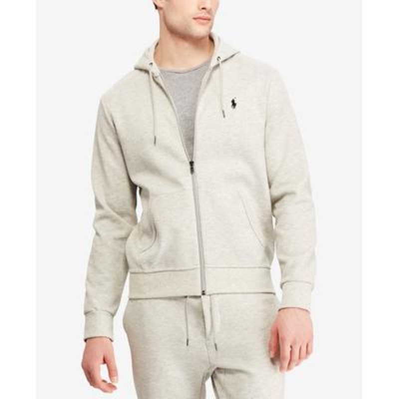 Polo Ralph Lauren Mens Double Knit Tech Full Zip Hoodie Sweatshirt 4LT 4XLT Grey