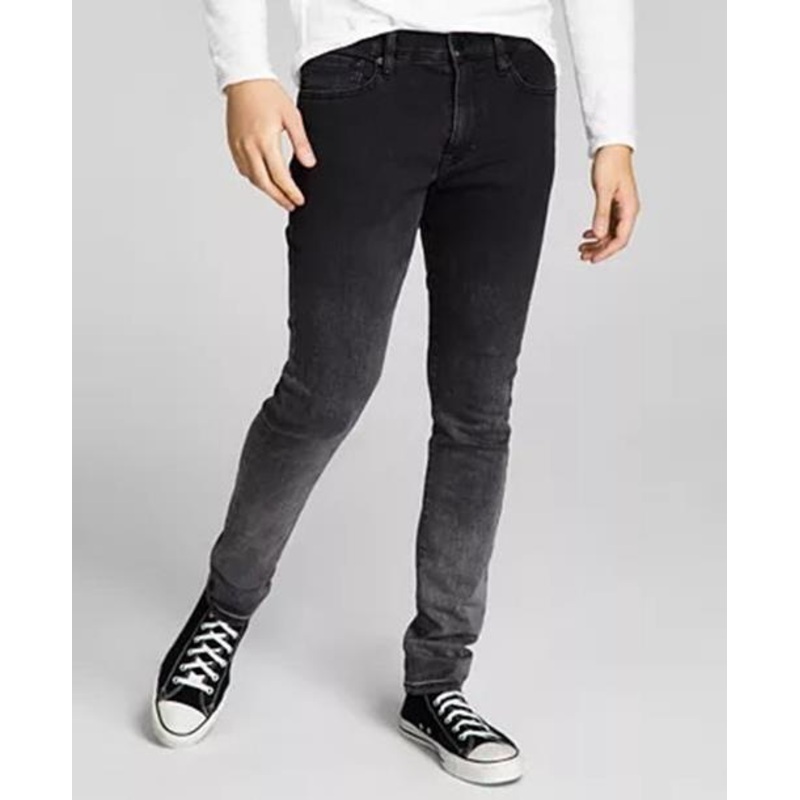 AND NOW THIS Men's Dennett Skinny Stretch Ombre Fade Jeans Size 29 x 32 Black