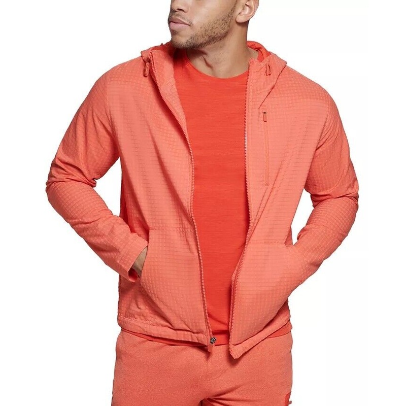 Bass Outdoor Men's Reid Hoodie Zip Jacket  Paprika Red Large