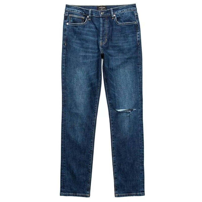 EARNEST SEWN Men's Bryan Slouchy Slim Denim Jeans Size 32 Blue
