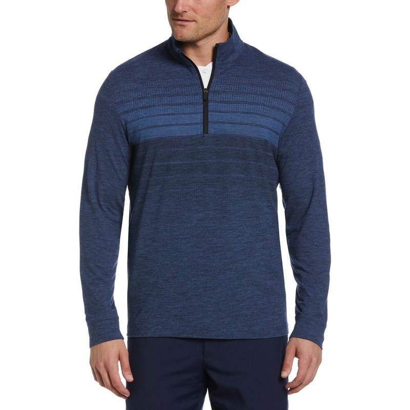 Pga Tour Men's Water-Repellent 1/4-Zip Lightweight Golf Sweater 2XL XXL Navy