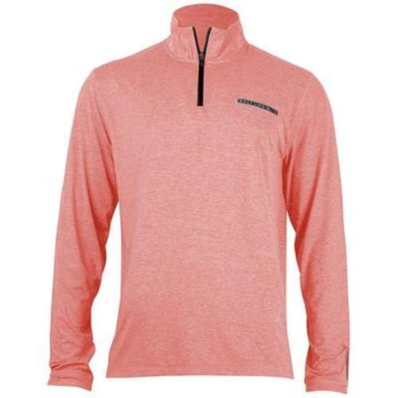 Salt Life Men's The Sleek 1/4 Zip Performance T-Shirt Coral Pink XL