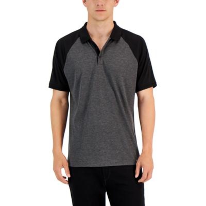 Alfani Men's AlfaTech Polo Shirt Deep Black XL