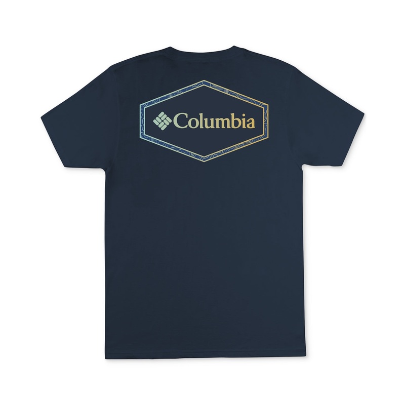 Columbia Men's Flagrant Logo Crewneck Short Sleeve T Shirt Blue XL