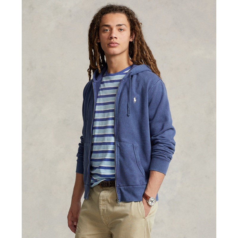 Polo Ralph Lauren Mens Cotton Loopback Terry Full-Zip Hoodie Sweatshirt XXL Blue