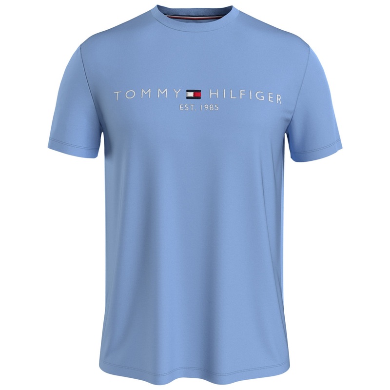 Tommy Hilfiger Men's Embroidered Logo Crewneck Short Sleeve T Shirt Blue 2XL