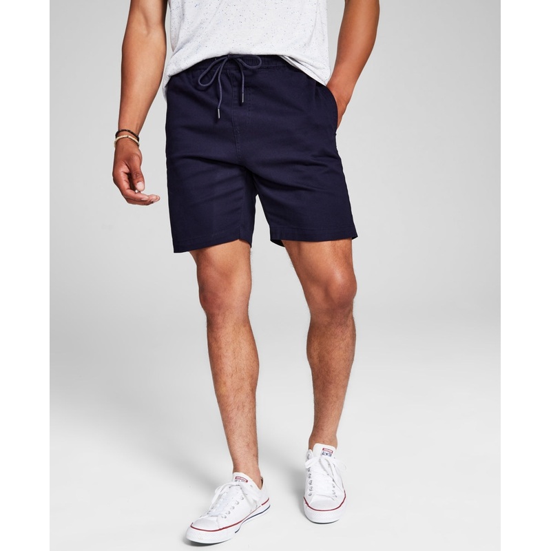 And Now This Men's Brushed Twill Everyday Shorts Navy Blue XL
