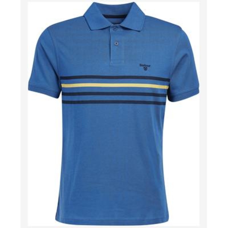 Barbour Men's Silsen Short Sleeve Polo Shirt Loch Blue XL