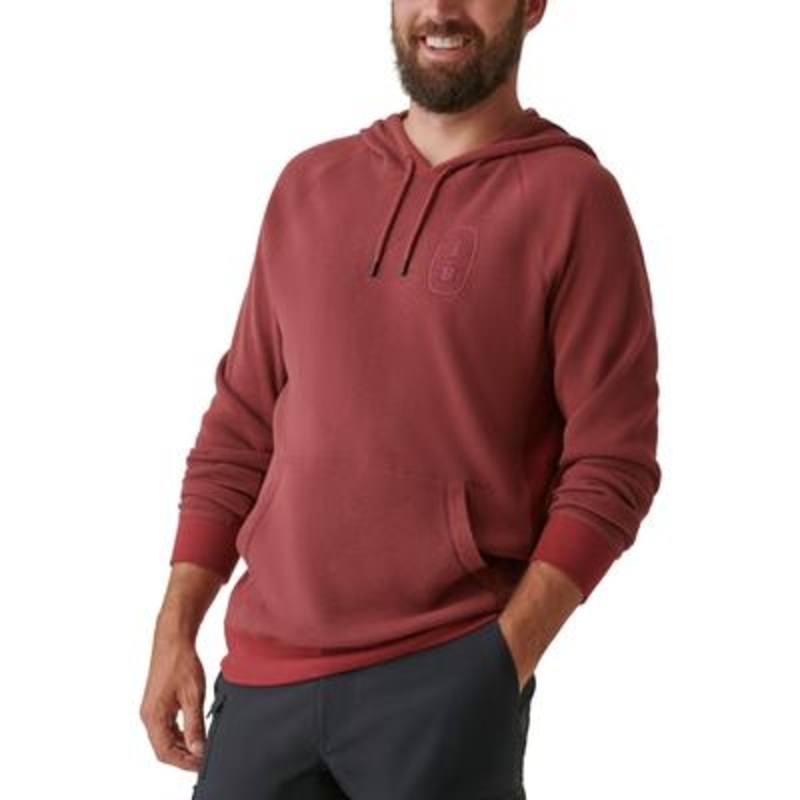 Bass Outdoor Mens Red Waffle Knit Hoodie Sweatshirt XL