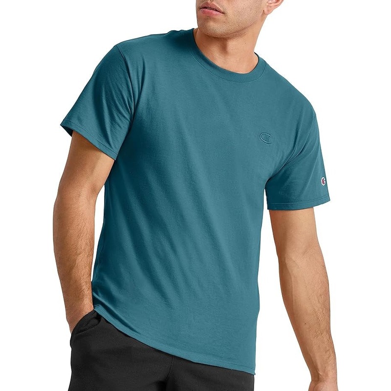 Champion Men's Cotton Jersey T-Shirt XXL 2XL Nifty Turquoise Blue