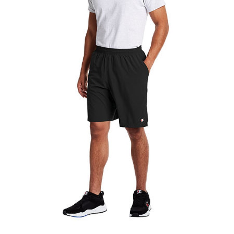 Champion Mens MVP Moisture Wicking Script Logo Shorts Black 2XL