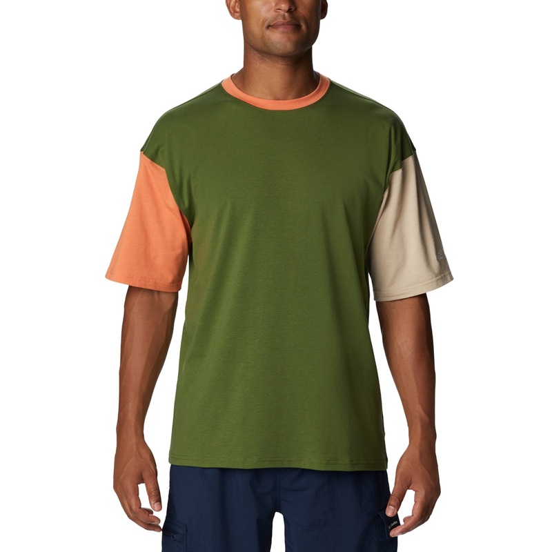 Columbia Men's Deschutes Valley Colorblocked Short Sleeve T Shirt Green XL