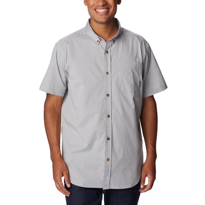 Columbia Men's Rapid Rivers Short Sleeve Button Down Shirt Columbia Grey Small