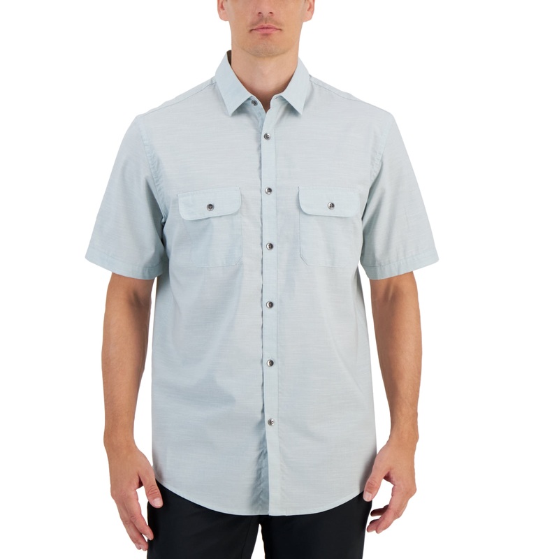 Alfani Men's Warren Button Down Shirt Cloud Blue Small