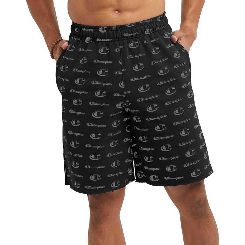 Champion Men's Classic Mesh Shorts Little Script Black 2XL