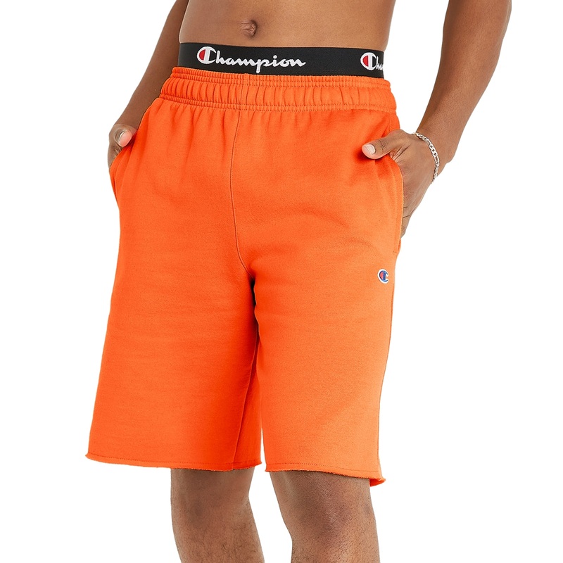 Champion Men's Fleece 10" Shorts Laser Orange Large