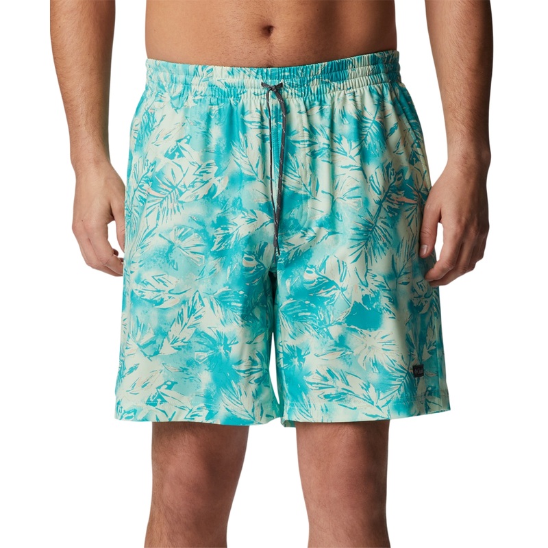 Columbia Men's Summertide Stretch Printed Shorts Ice Green XL