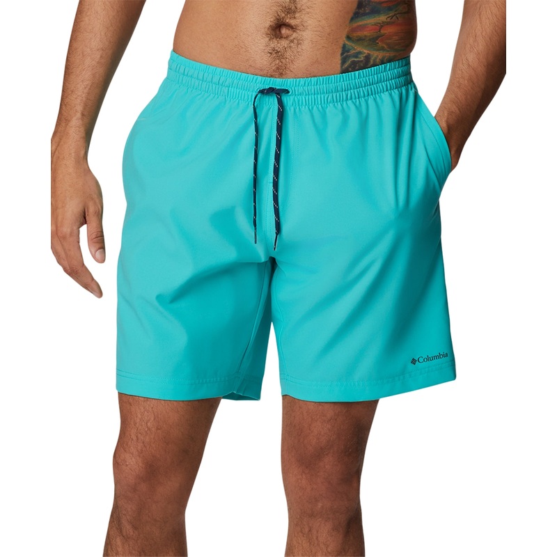 Columbia Men's Summertime Stretch Shorts Aqua Blue Large