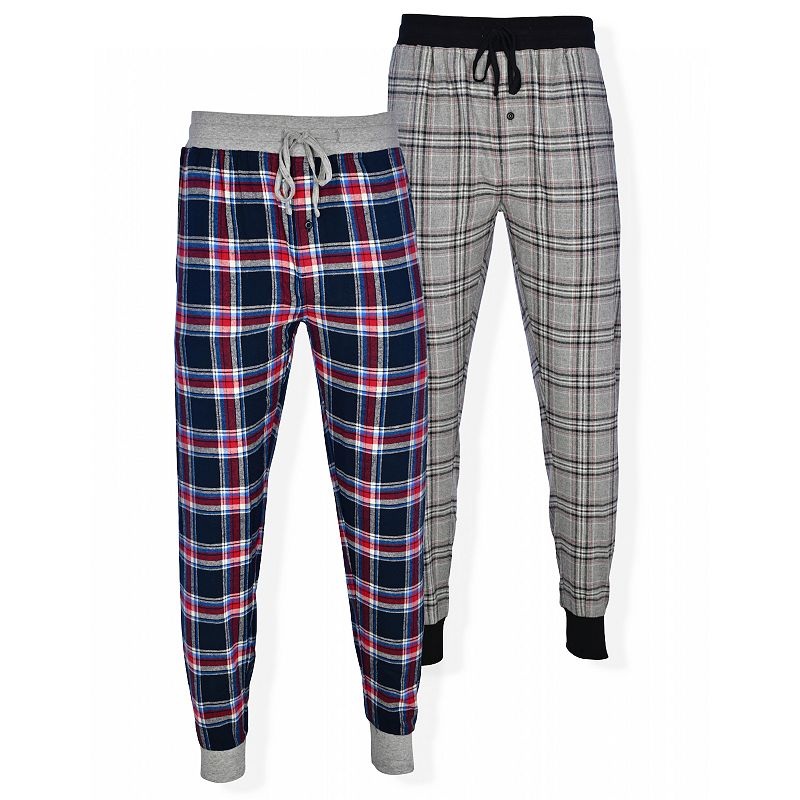 Hanes Mens Big Tall Flannel Button Fly Sleep Pajama Pants Blue 3XLT
