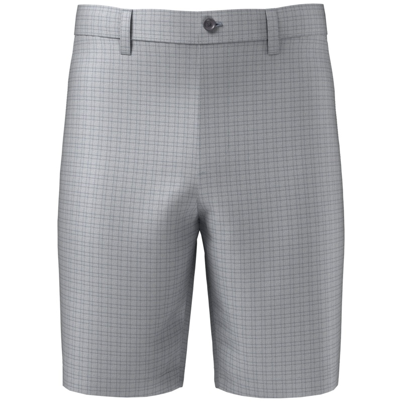 PGA TOUR Apparel Men's Flat Front Mini Geo Print Golf Shorts Tradewinds Grey 34