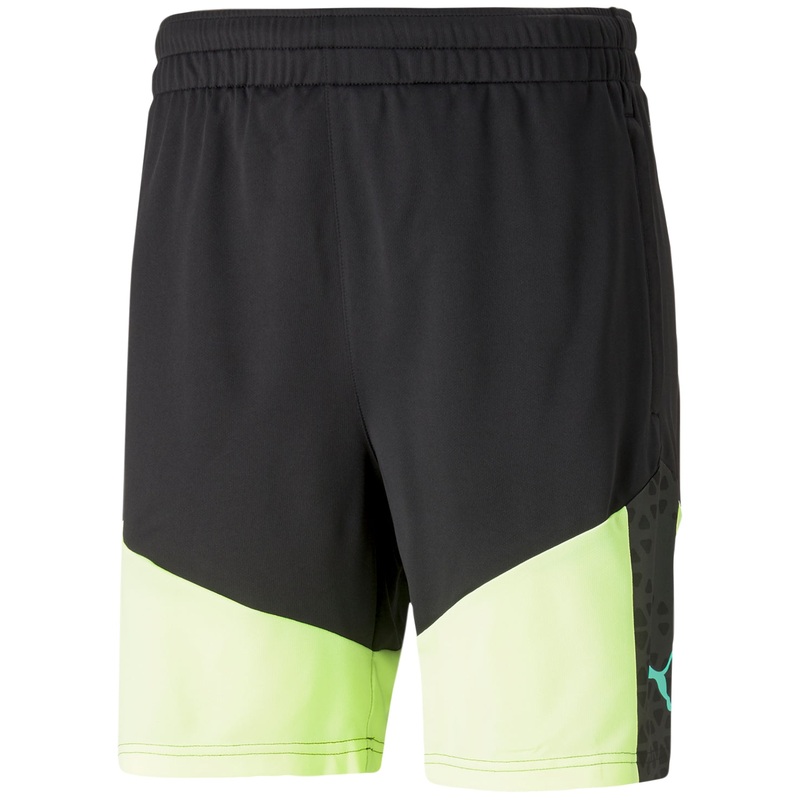 PumaMens Individual Cup Training Shorts Black Yellow XL