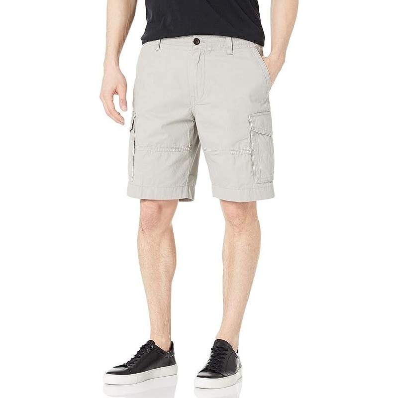 Tommy Hilfiger Men's 6 Pocket Stretch Cotton Cargo Shorts 32 Light Grey