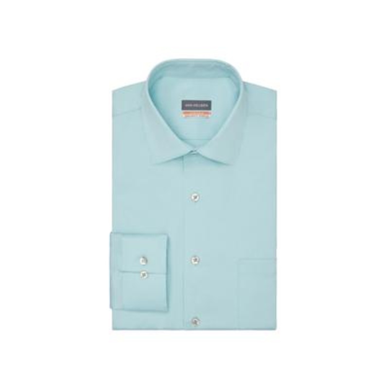Van Heusen Mens Button Down Regular Fit Dress Shirt Blue 15 15.5 32 33