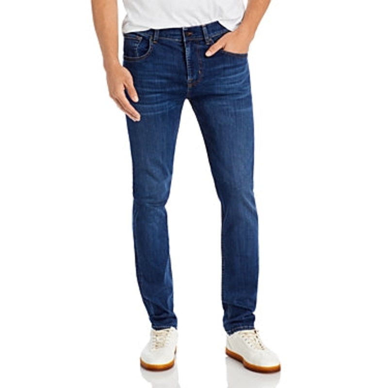 7 for All Mankind Mens Luxe Plus Slimmy Tapered Slim Fit Jeans Blue  Hydro 33 x 32