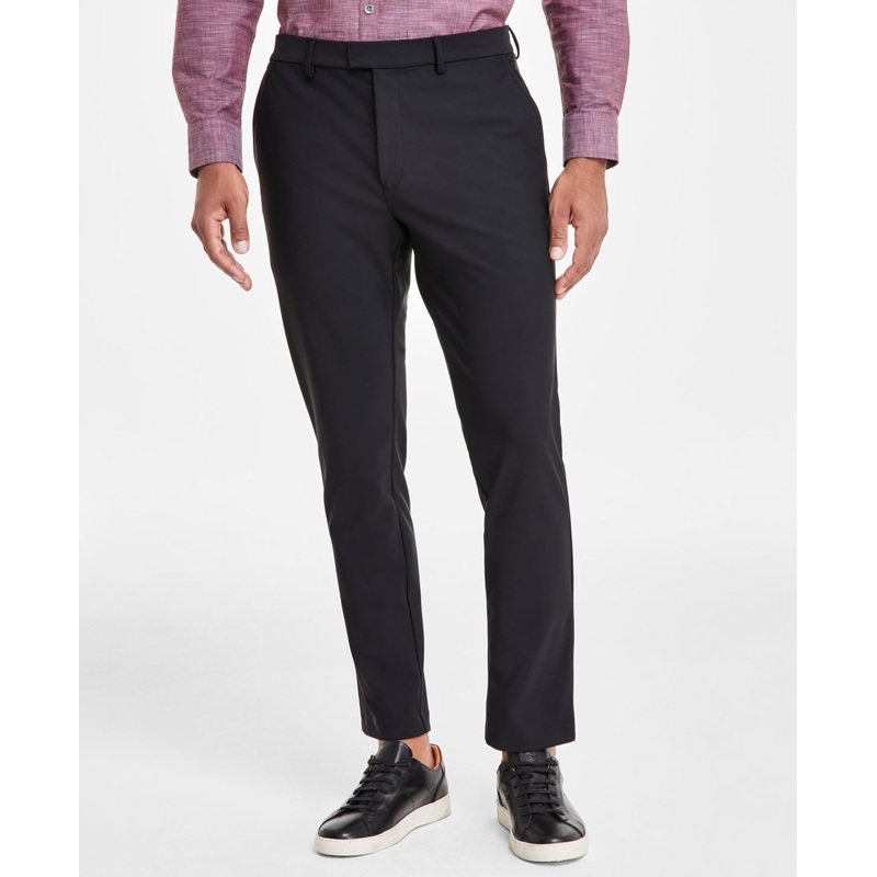 Alfani Men's Alfatech Classic Fit Ponte Knit Suit Dress Pants Deep Black 36 x 32