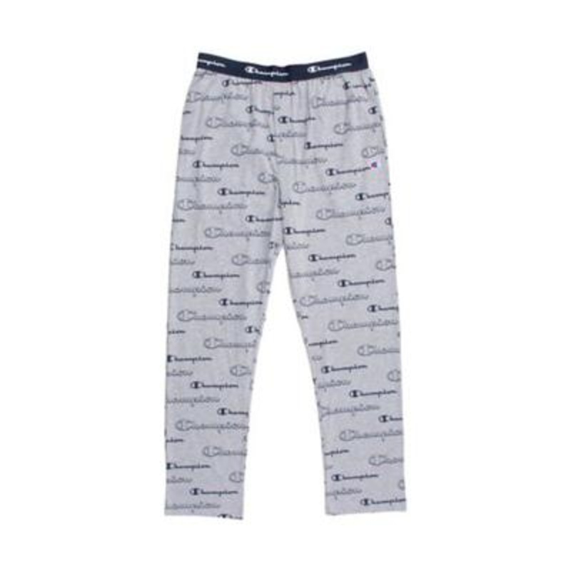 Champion Mens Sleep Logo Pajama Pants Grey Navy Blue XL