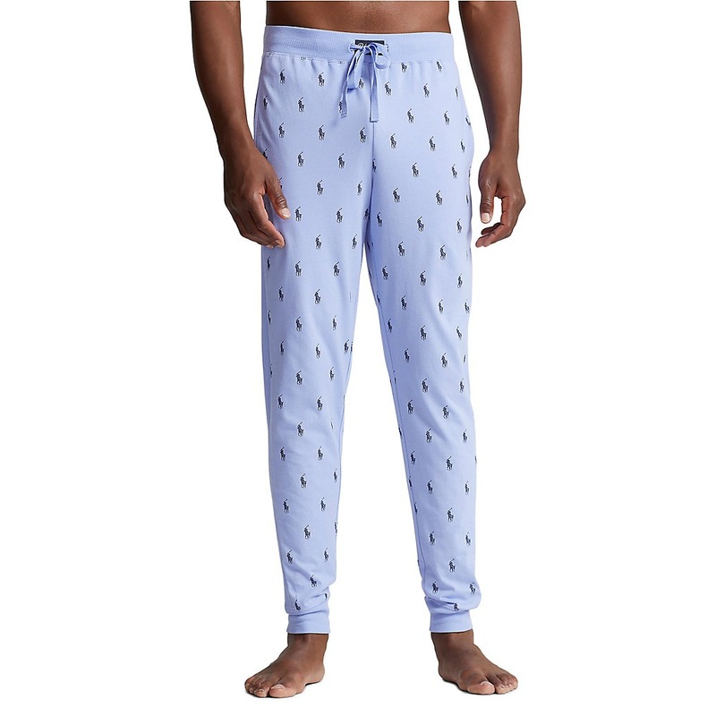 Polo Ralph Lauren Men's Ribbed Waistband Jogger Pajama Pants Blue Combo XL