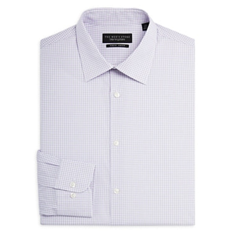 The Men's Store  Slim Fit Stretch Dress Shirt Purple 15 5 32 33