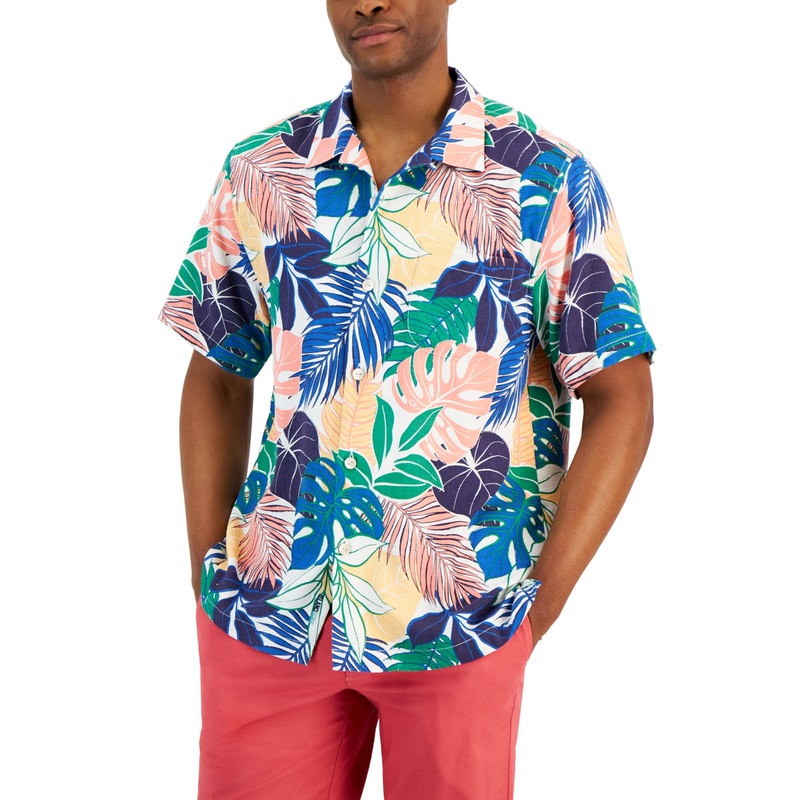 Tommy Bahama Men's Garden Grove Button Down Shirt Continental Blue 3XL