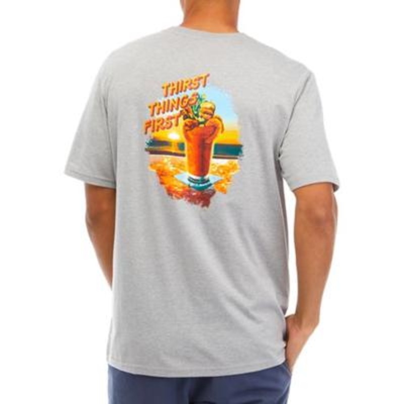 Tommy Bahama Thirst Things Thirst Short Sleeve T Shirt Grey Large