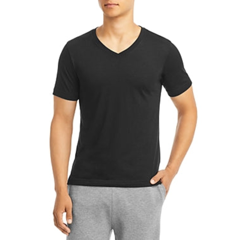 Alo Yoga the Triumph Mens V Neck Short Sleeve T Shirt Black Large