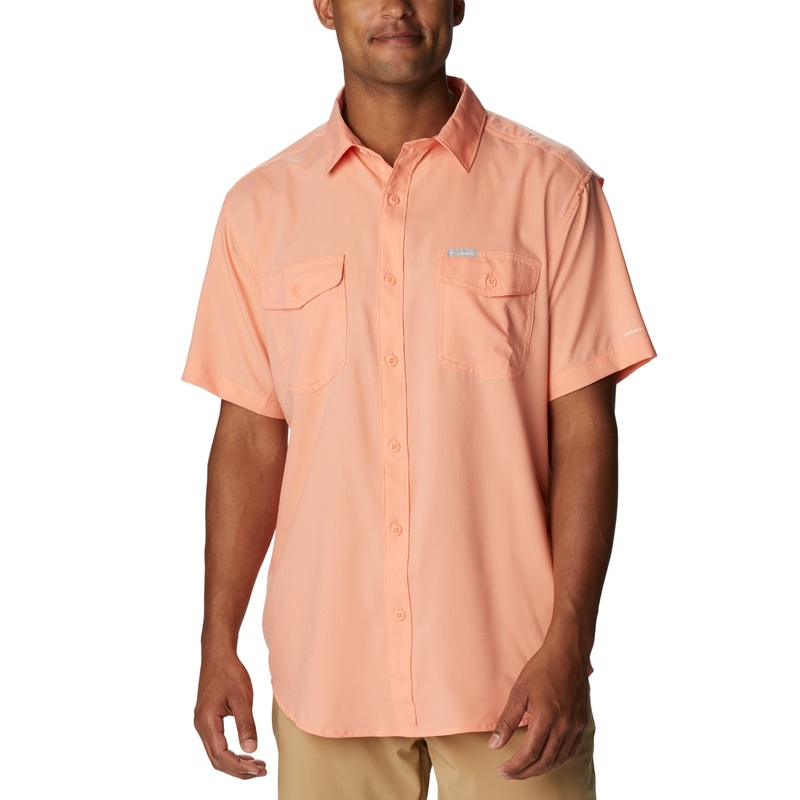 Columbia Men's Utilizer Classic Fit Performance Shirt Summer Peach Medium