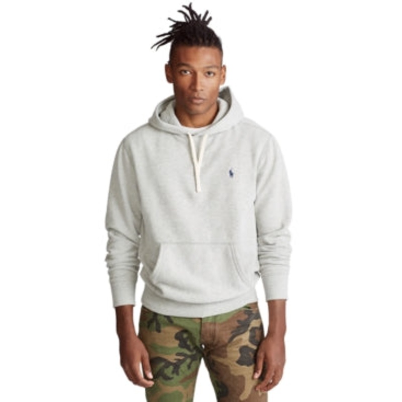 Polo Ralph Lauren Men's Big & Tall Fleece Hoodie Sweatshirt 4LT 4XLT Grey